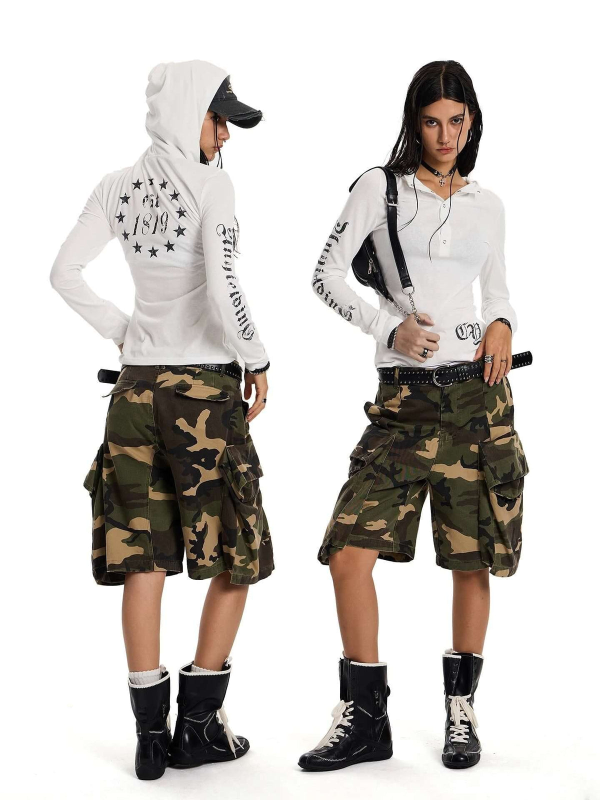 Letter Print Hooded Long-Sleeved — image 3