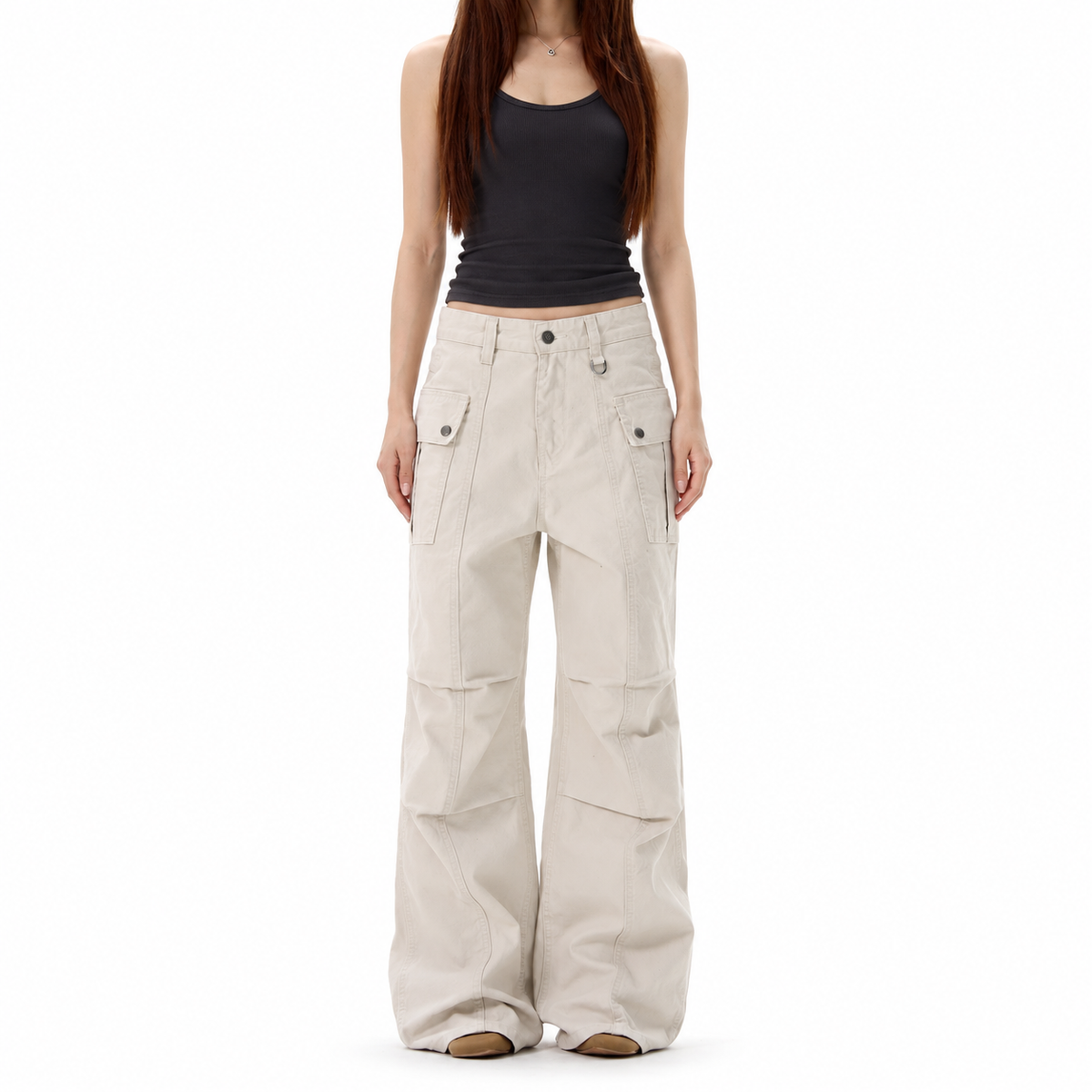 Multi-Pleated Pocket — white studio catalog image