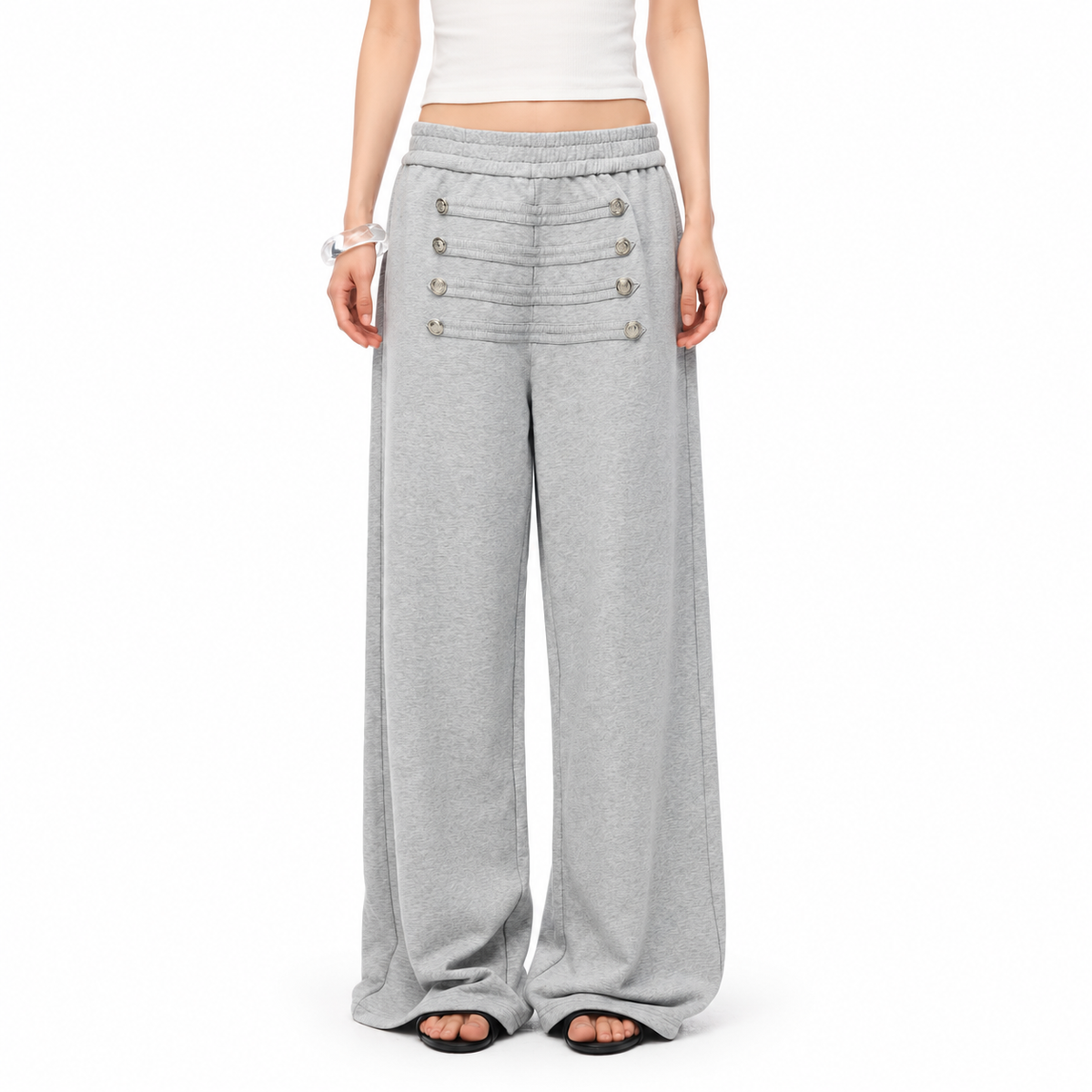 Napoleon Vintage Wide Sweatpants — white studio catalog image